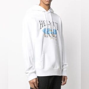 HELMET LANG x Saintwoods Ocean Logo-Print Cotton Hoodie